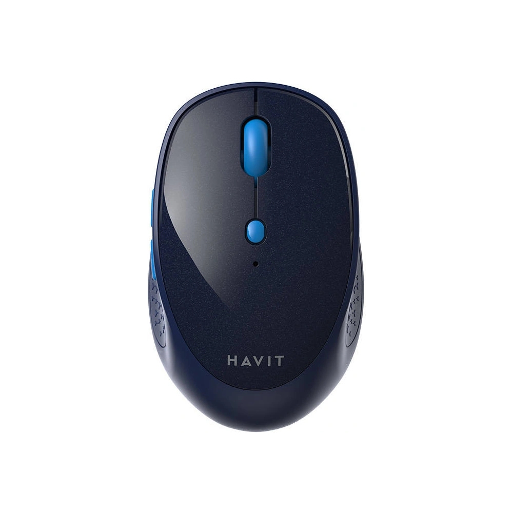 Bezprzewodowa mysz Havit MS76GT Plus 1600 DPI plug&play 2.4 GHz (niebieska)