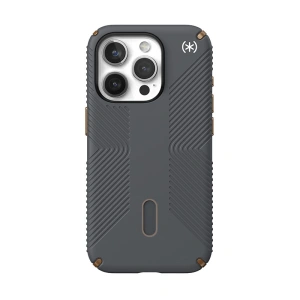Etui Speck Presidio2 Grip ClickLock & MagSafe Apple iPhone 15 Pro (Charcoal Grey/Cool Bronze)