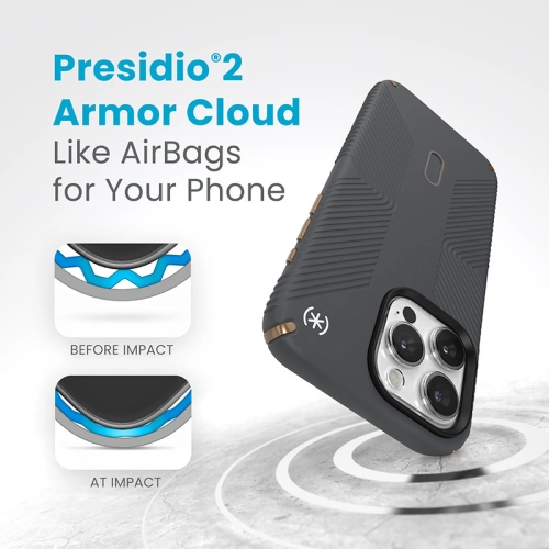 Kup Speck Apple Carcasă Presidio2 Grip ClickLock & MagSafe iPhone 15 Pro Max (Charcoal Grey/Cool Bronze) - SPK558 - {ean13} - Sklep Home Screen
