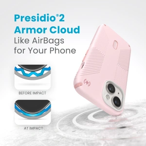 Etui Speck Presidio2 Grip ClickLock & MagSafe Apple iPhone 15 (Nimbus Pink/Dahlia Pink)