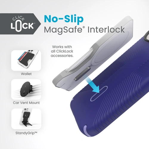 Kup Speck Apple Carcasă Presidio2 Grip ClickLock & MagSafe iPhone 15 (Future Blue/Purple Ink) - SPK562 - {ean13} - Sklep Home Screen