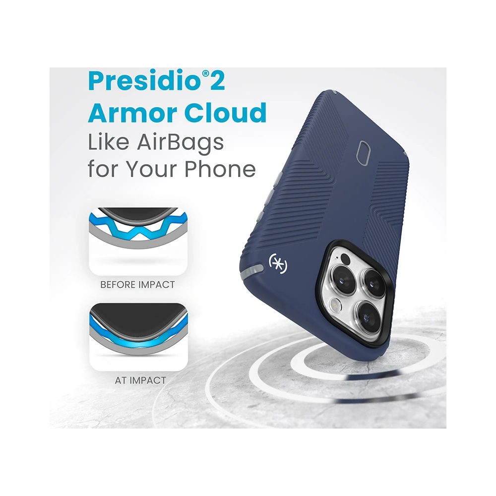 Etui Speck Presidio2 Grip ClickLock & MagSafe Apple iPhone 15 Pro Max (Coastal Blue/Dust Grey)