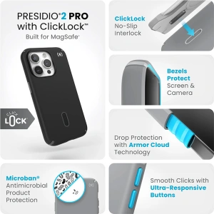 Kup Etui Speck Presidio2 Pro ClickLock & MagSafe Apple iPhone 15 Pro (Black/Slate Grey/White) - SPK568 - {ean13} - Sklep Home Screen