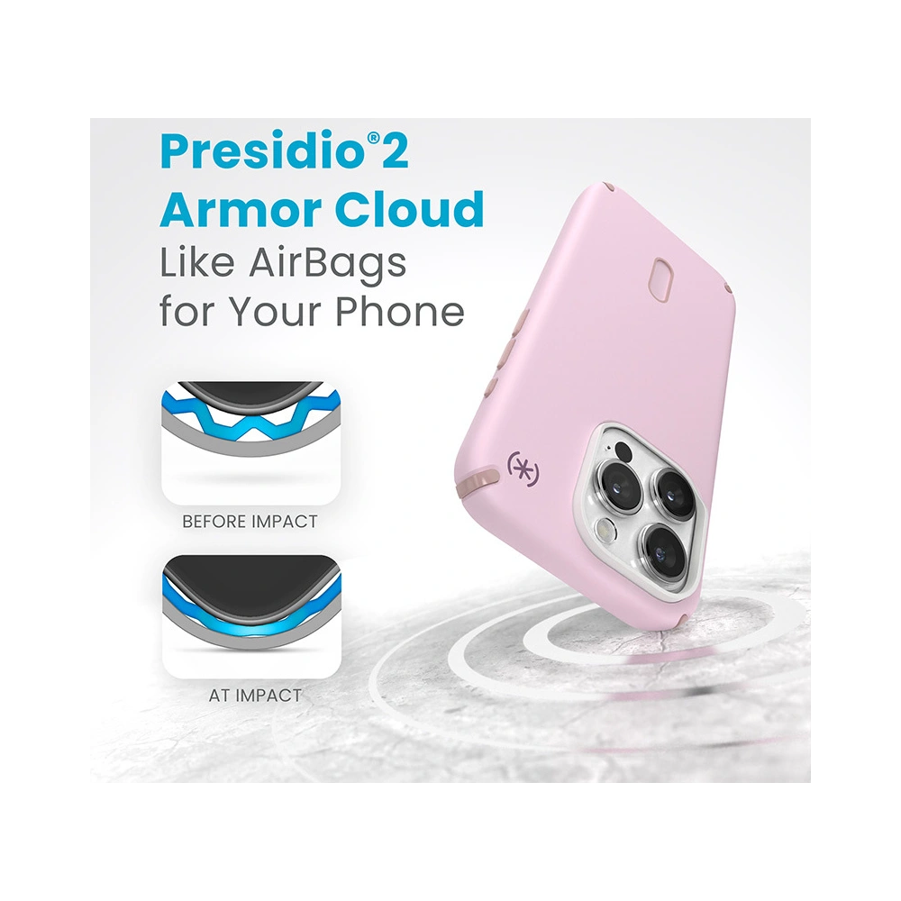 Etui Speck Presidio2 Pro ClickLock & MagSafe Apple iPhone 15 Pro (Soft Lilac/Carnation Petal)
