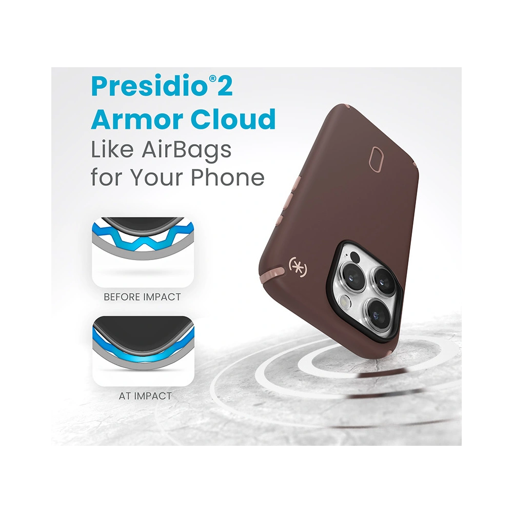 Etui Speck Presidio2 Pro ClickLock & MagSafe Apple iPhone 15 Pro (New Planet/Clay Tan)