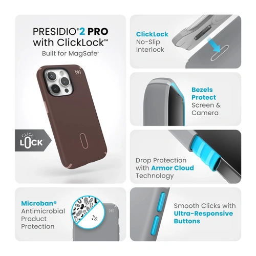 Kup Etui Speck Presidio2 Pro ClickLock & MagSafe Apple iPhone 15 Pro (New Planet/Clay Tan) - SPK570 - {ean13} - Sklep Home Screen