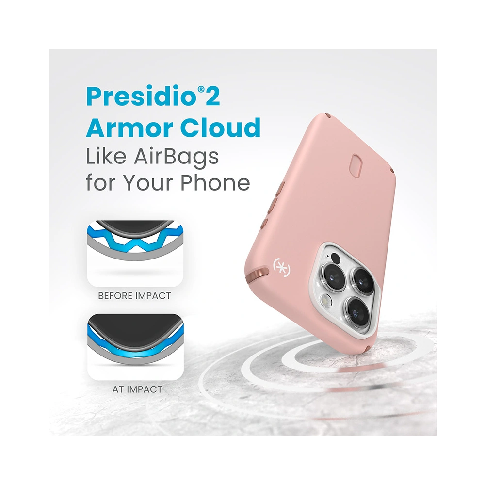 Etui Speck Presidio2 Pro ClickLock & MagSafe Apple iPhone 15 Pro (Dahlia Pink/Rose Copper)