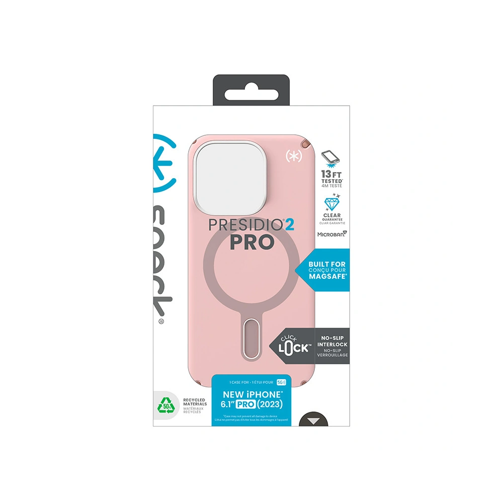 Etui Speck Presidio2 Pro ClickLock & MagSafe Apple iPhone 15 Pro (Dahlia Pink/Rose Copper)