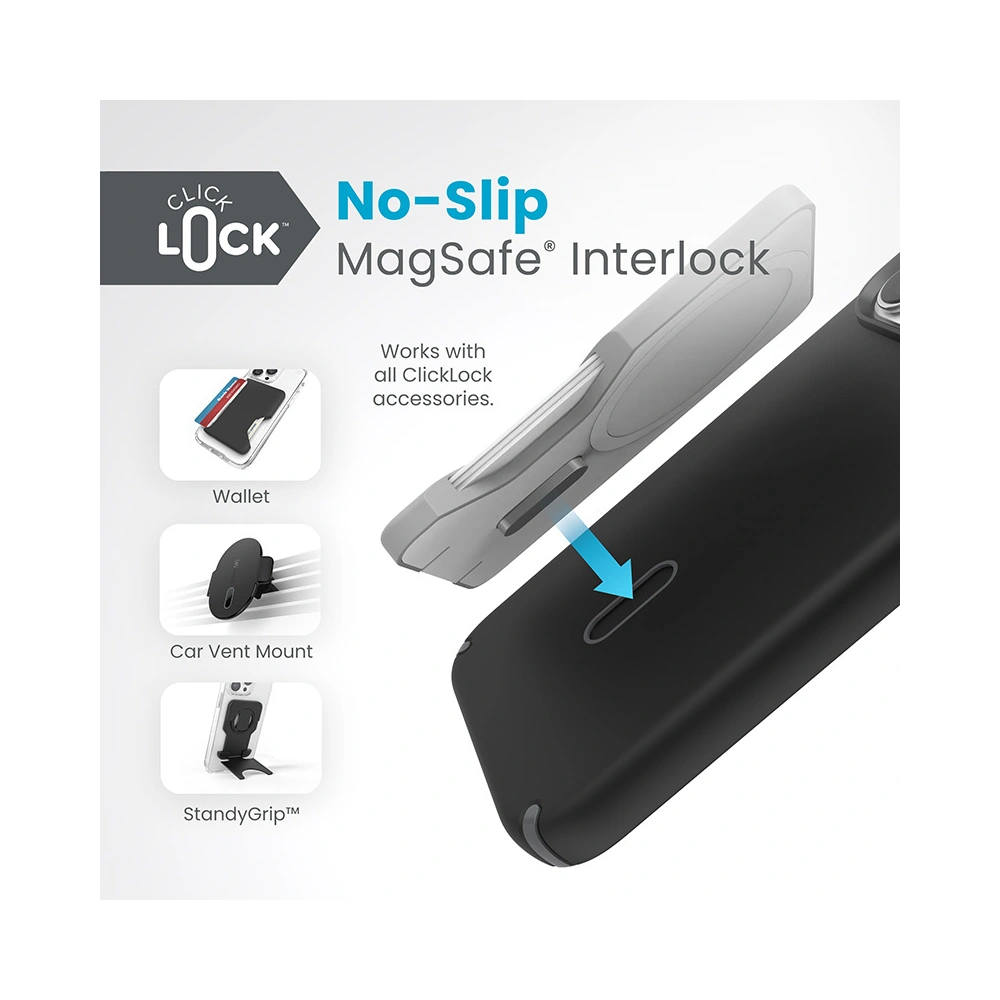 Etui Speck Presidio2 Pro ClickLock & MagSafe Apple iPhone 15 Pro Max (Black/Slate Grey/White)