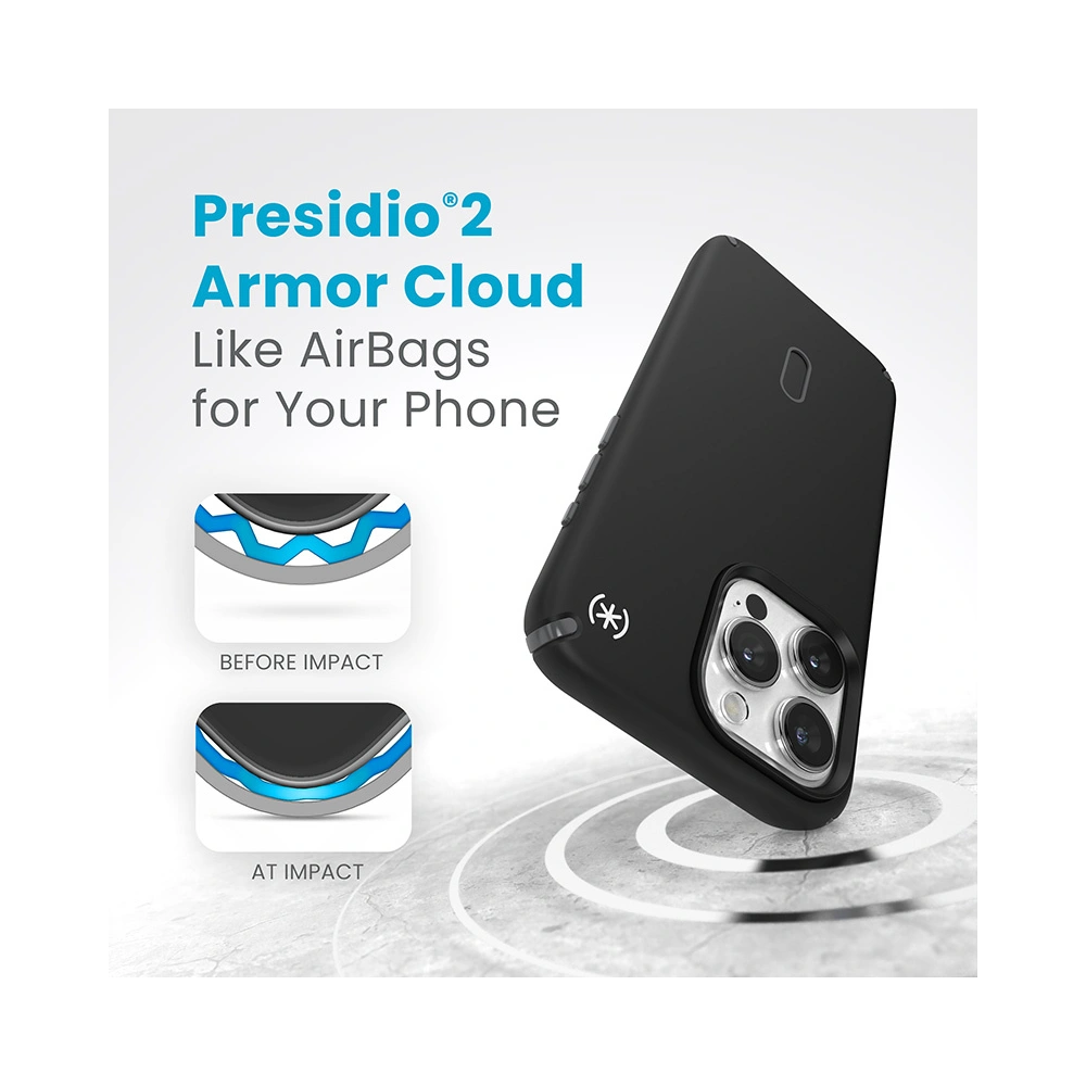 Etui Speck Presidio2 Pro ClickLock & MagSafe Apple iPhone 15 Pro Max (Black/Slate Grey/White)