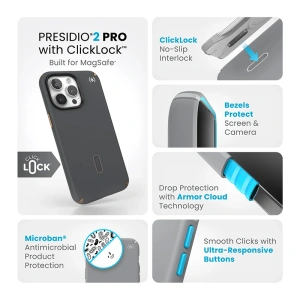 Buy Speck Presidio2 Pro ClickLock & MagSafe Apple iPhone 15 Pro Max (Charcoal Grey/Cool Bronze) - SPK575 - {ean13} - Home Screen Store Europe