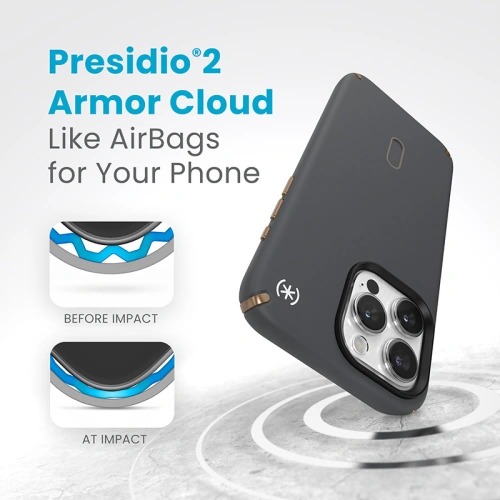 Kup Speck Apple Carcasă Presidio2 Pro ClickLock & MagSafe iPhone 15 Pro Max (Charcoal Grey/Cool Bronze) - SPK575 - {ean13} - Sklep Home Screen
