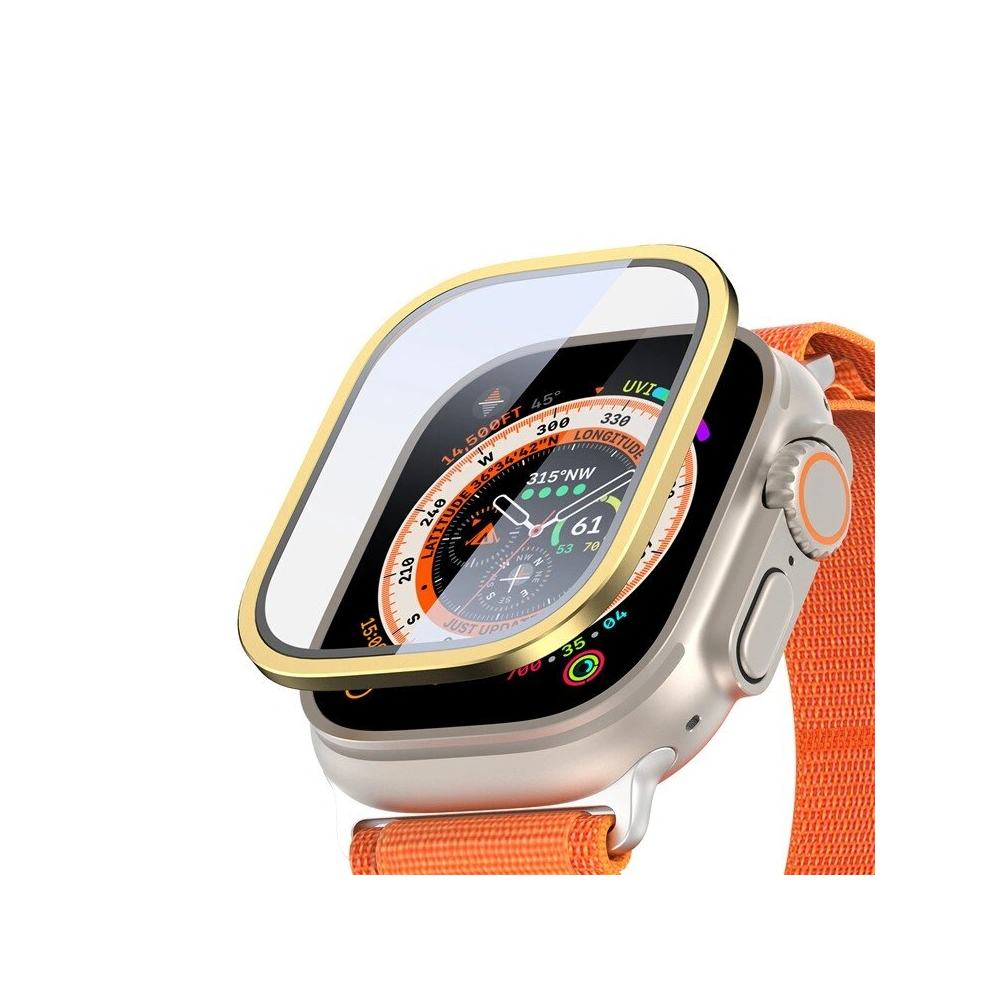 Szkło hartowane Dux Ducis Flas z ramką aluminiową Apple Watch Ultra 49mm złote