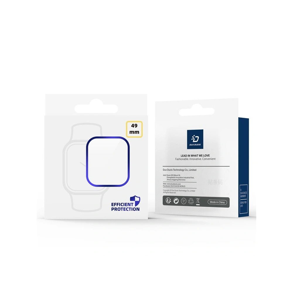 Szkło hartowane Dux Ducis Flas z ramką aluminiową Apple Watch Ultra 49mm złote