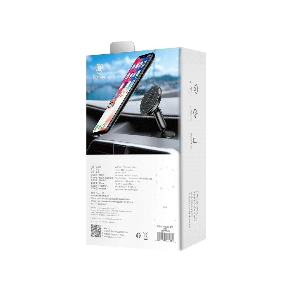 Magnetyczny uchwyt samochodowy Baseus Bullet (czarny)