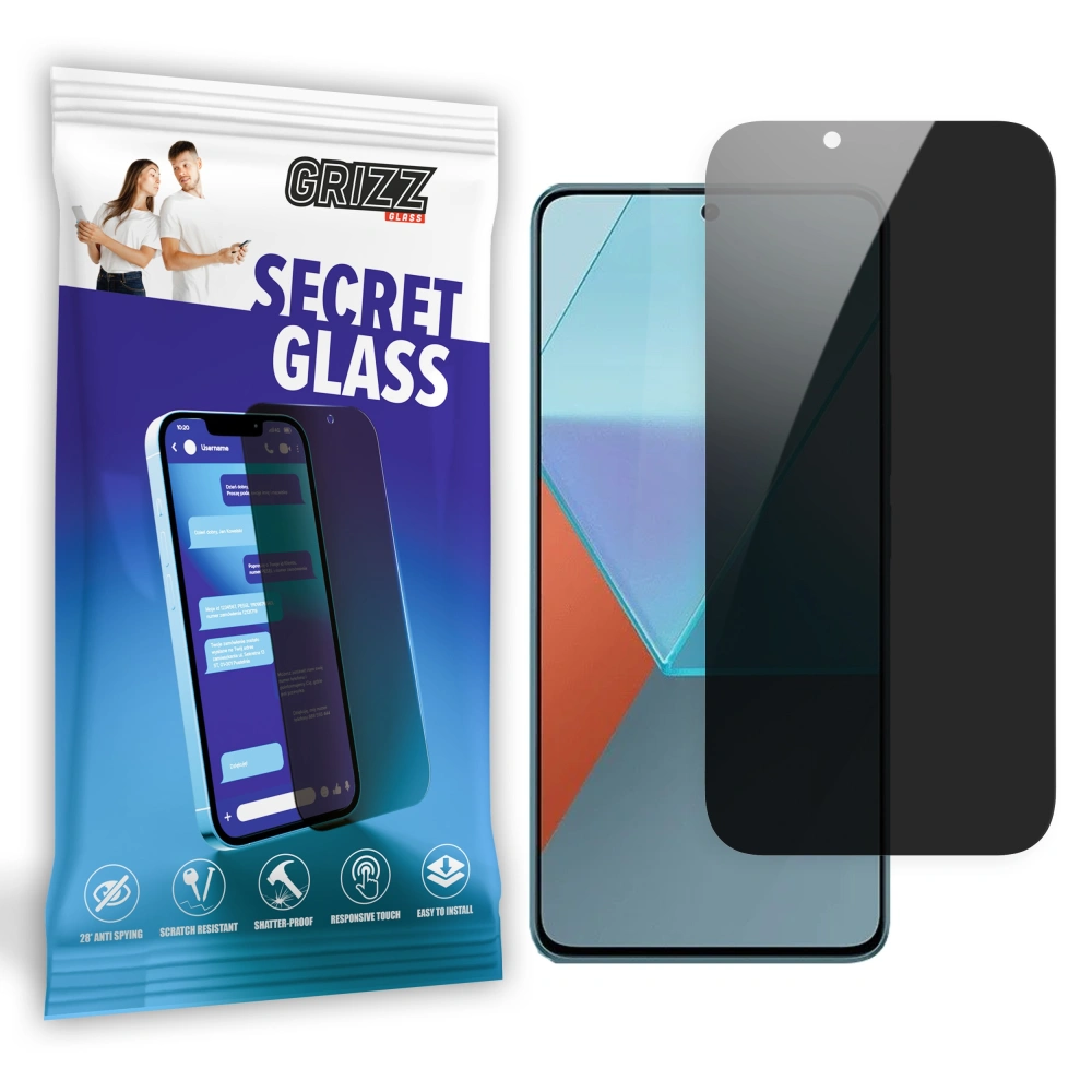 Matowe szkło prywatyzujące GrizzGlass SecretGlass do Xiaomi Redmi Note 13 Pro 5G