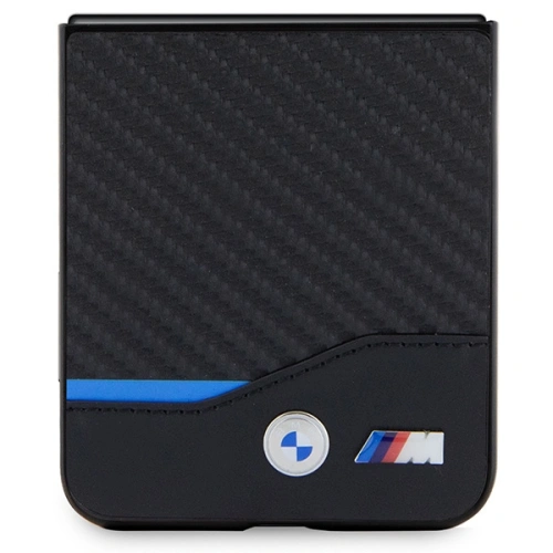 Kup BMW Samsung Husă BMHCZF522NBCK Galaxy Z Flip5 Leather Carbon negru/negru - BMW510 - {ean13} - Sklep Home Screen