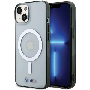 Etui BMW BMHMP15SHCRS Apple iPhone 15 hardcase Silver Ring MagSafe przezroczysty/transparent