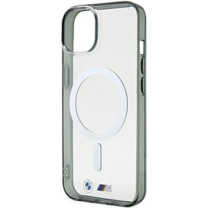 Etui BMW BMHMP15SHCRS Apple iPhone 15 hardcase Silver Ring MagSafe przezroczysty/transparent