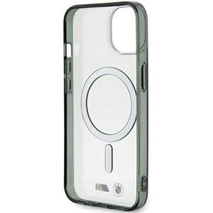 Etui BMW BMHMP15SHCRS Apple iPhone 15 hardcase Silver Ring MagSafe przezroczysty/transparent