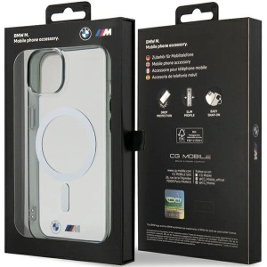 Etui BMW BMHMP15SHCRS Apple iPhone 15 hardcase Silver Ring MagSafe przezroczysty/transparent