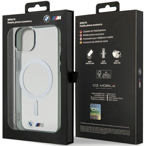 Kup Etui BMW BMHMP15SHCRS Apple iPhone 15 hardcase Silver Ring MagSafe przezroczysty/transparent - BMW511 - {ean13} - Sklep Home Screen