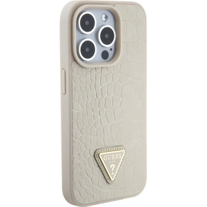 Etui Guess GUHCP15LPCRTHCD Apple iPhone 15 Pro hardcase Croco Triangle Logo złoty/gold