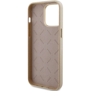Etui Guess GUHCP15LPGMCSD Apple iPhone 15 Pro hardcase Glitter Glossy Script złoty/light gold