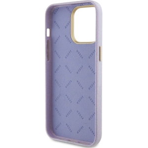 Etui Guess GUHCP15LPGMCSL Apple iPhone 15 Pro hardcase Glitter Glossy Script liliowy/lilac