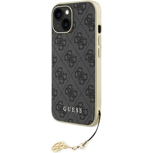 Etui Guess GUHCP15SGF4GGR Apple iPhone 15 hardcase 4G Charms Collection szary/grey