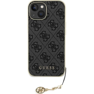Etui Guess GUHCP15SGF4GGR Apple iPhone 15 hardcase 4G Charms Collection szary/grey