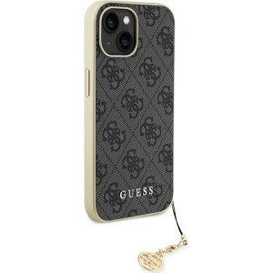 Etui Guess GUHCP15SGF4GGR Apple iPhone 15 hardcase 4G Charms Collection szary/grey