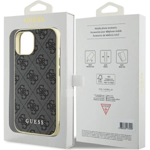 Etui Guess GUHCP15SGF4GGR Apple iPhone 15 hardcase 4G Charms Collection szary/grey
