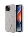 Etui Guess GUHCP15SP4TDPP Apple iPhone 15 hardcase Leather 4G Triangle Strass różowy/pink