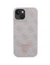 Kup Etui Guess GUHCP15SP4TDPP Apple iPhone 15 hardcase Leather 4G Triangle Strass różowy/pink - GUE2960 - {ean13} - Sklep Home Screen