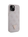Buy Guess GUHCP15SP4TDPP Apple iPhone 15 hardcase Leather 4G Triangle Strass pink - GUE2960 - {ean13} - Home Screen Store Europe
