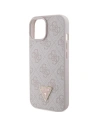 Kup Etui Guess GUHCP15SP4TDPP Apple iPhone 15 hardcase Leather 4G Triangle Strass różowy/pink - GUE2960 - {ean13} - Sklep Home Screen