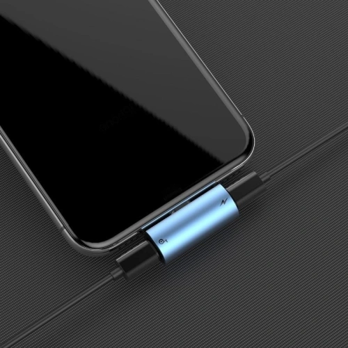 Kup Adapter Audio Baseus L46 Lightning do 2x Lightning (niebieski) - BSU426BLU - {ean13} - Sklep Home Screen