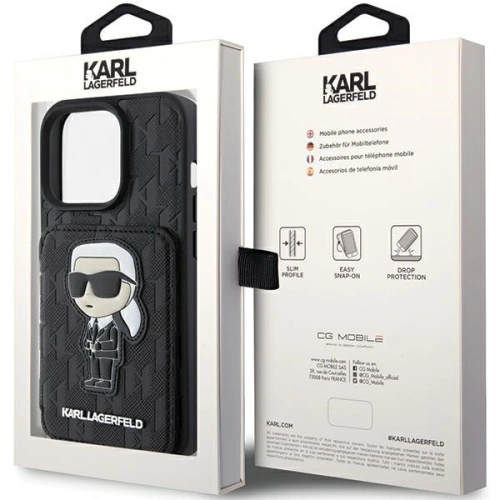 Kup Etui Karl Lagerfeld KLHCP15LSAKKNSCK Apple iPhone 15 Pro hardcase Saffiano Monogram Ikonik Patch černý/black - KLD1719 - {ean13} - Sklep Home Screen