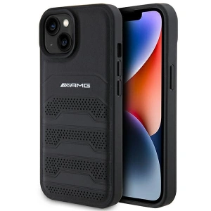 Kup Etui AMG AMHCP15MGSEBK Apple iPhone 15 Plus / 14 Plus hardcase Leather Debossed Lines czarny/black - MRS85 - {ean13} - Sklep Home Screen