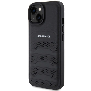 Kup Etui AMG AMHCP15MGSEBK Apple iPhone 15 Plus / 14 Plus hardcase Leather Debossed Lines czarny/black - MRS85 - {ean13} - Sklep Home Screen