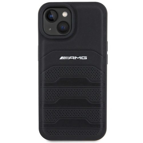 Kup Case AMG AMHCP15MGSEBK Apple iPhone 15 Plus / 14 Plus Hardcase Leder mit geprägten Linien schwarz/black - MRS85 - {ean13} - Sklep Home Screen