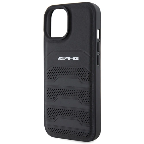 Kup Case AMG AMHCP15MGSEBK Apple iPhone 15 Plus / 14 Plus Hardcase Leder mit geprägten Linien schwarz/black - MRS85 - {ean13} - Sklep Home Screen