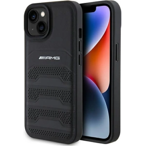 Kup Case AMG AMHCP15SGSEBK Apple iPhone 15 Hardcase Leder Prägung Linien schwarz/black - MRS86 - {ean13} - Sklep Home Screen