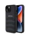 AMG AMHCP15SGSEBK Apple iPhone 15 hardcase Leather Debossed Lines black