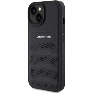 Kup Case AMG AMHCP15SGSEBK Apple iPhone 15 Hardcase Leder Prägung Linien schwarz/black - MRS86 - {ean13} - Sklep Home Screen
