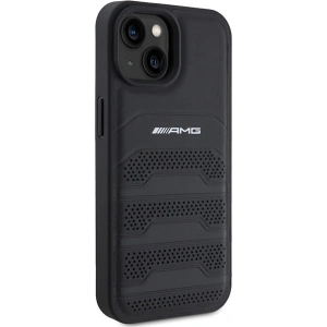 Kup Case AMG AMHCP15SGSEBK Apple iPhone 15 Hardcase Leder Prägung Linien schwarz/black - MRS86 - {ean13} - Sklep Home Screen