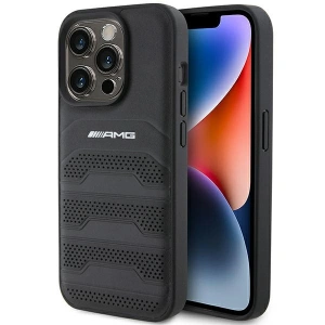 Buy AMG AMHCP15XGSEBK Apple iPhone 15 Pro Max hardcase Leather Debossed Lines black - MRS87 - {ean13} - Home Screen Store Europe