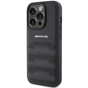 Buy AMG AMHCP15XGSEBK Apple iPhone 15 Pro Max hardcase Leather Debossed Lines black - MRS87 - {ean13} - Home Screen Store Europe