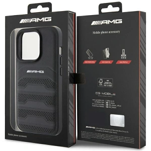 Buy AMG AMHCP15XGSEBK Apple iPhone 15 Pro Max hardcase Leather Debossed Lines black - MRS87 - {ean13} - Home Screen Store Europe